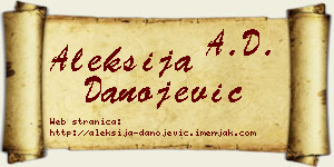 Aleksija Danojević vizit kartica